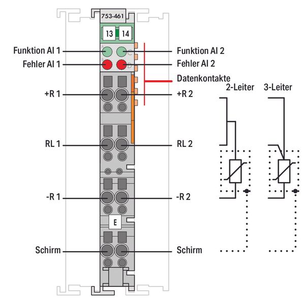 2-channel analog input For Pt100/RTD resistance sensors Adjustable lig image 3