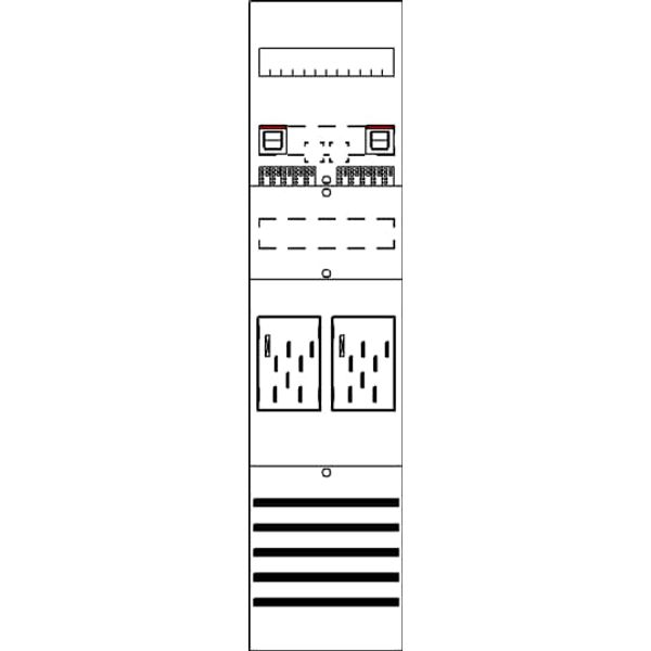 BF17T2 Meter panel, Field width: 1, Rows: 0, 1050 mm x 250 mm x 160 mm, IP2XC image 17