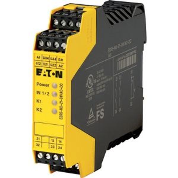 Safety relay emergency stop/protective door, 24VDC/AC, 2 enabling paths image 5