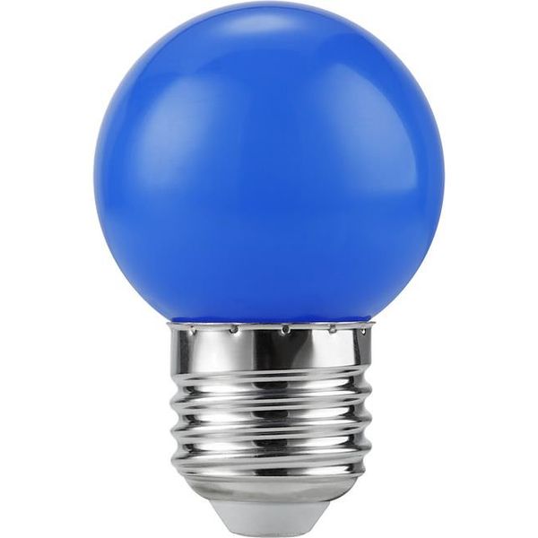 LED E27 Ball G45x68 230V 1W 320° AC Blue Non-Dim image 2