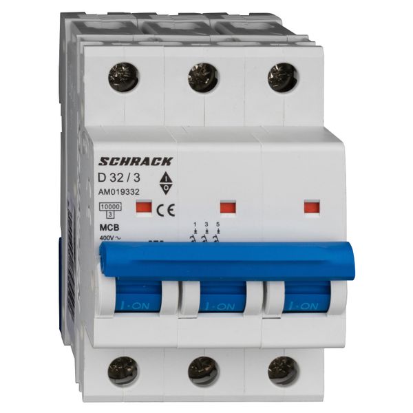Miniature Circuit Breaker (MCB) AMPARO 10kA, D 32A, 3-pole image 1