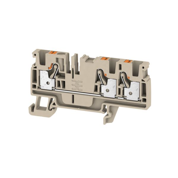 Feed-through terminal block, PUSH IN, 4 mm², 800 V, 32 A, Number of co image 1