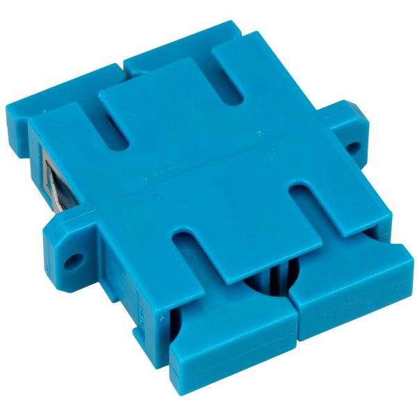 FO Coupler SC-Duplex,Plastic,Singlemode,zirc,flange,blue,ECO image 2