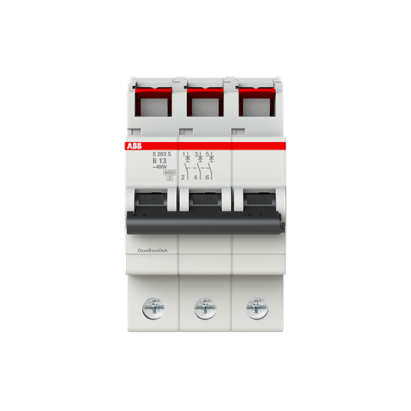 S203S-B13 Miniature Circuit Breaker - 3P - B - 13 A image 4