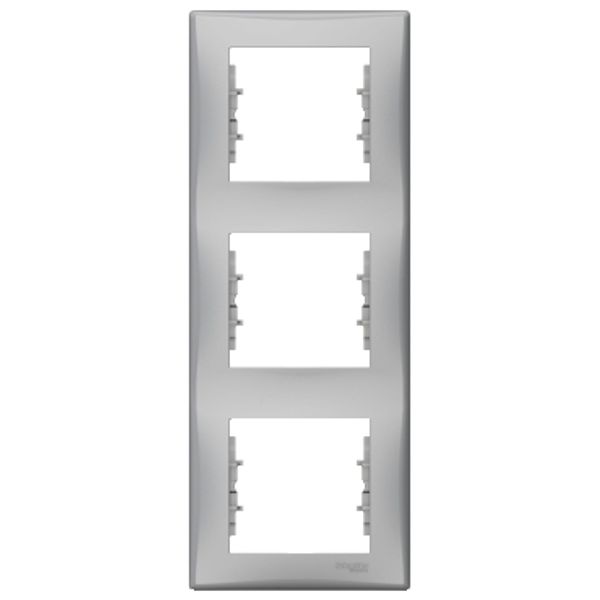 Sedna - vertical 3-gang frame - aluminium image 1