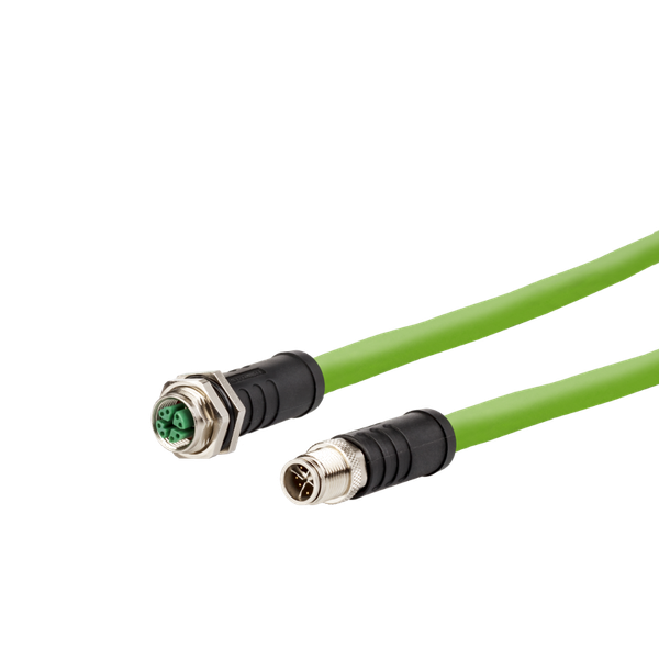 M12 Industrial Ethernet cable, X-coded, 5.0 m, M12 jack straight - M12 image 3