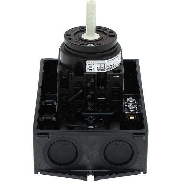 Star-delta switches, T0, 20 A, surface mounting, 4 contact unit(s), Contacts: 8, 60 °, maintained, With 0 (Off) position, 0-Y-D, Design number 8410 image 31