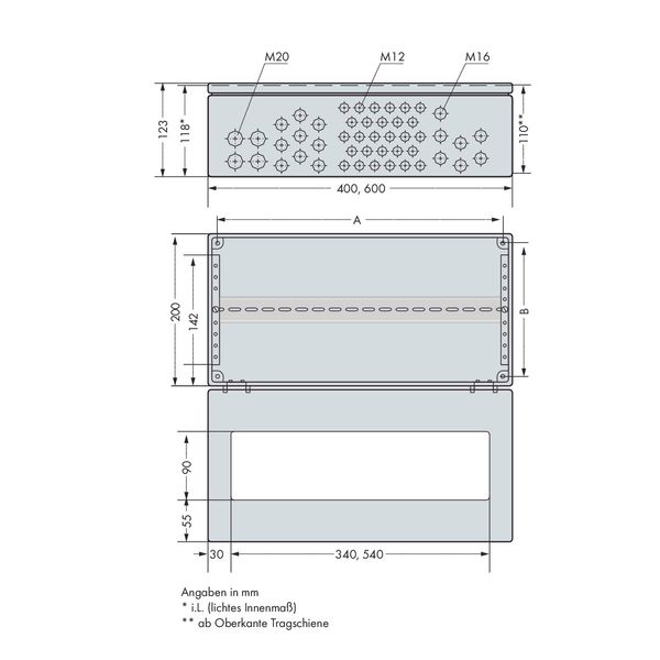 IP65 enclosure Stainless steel WxHxD (400x123x200 mm) image 1