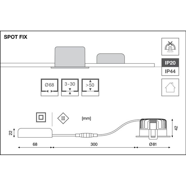 SPOT FIX 8W 930 PS DIM IP44 WT image 14