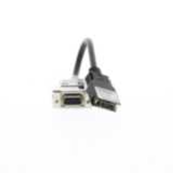 Communication adapter, CS1/CQM1H/CPM2C peripheral port to 9-pin recept CS1W3032D image 2