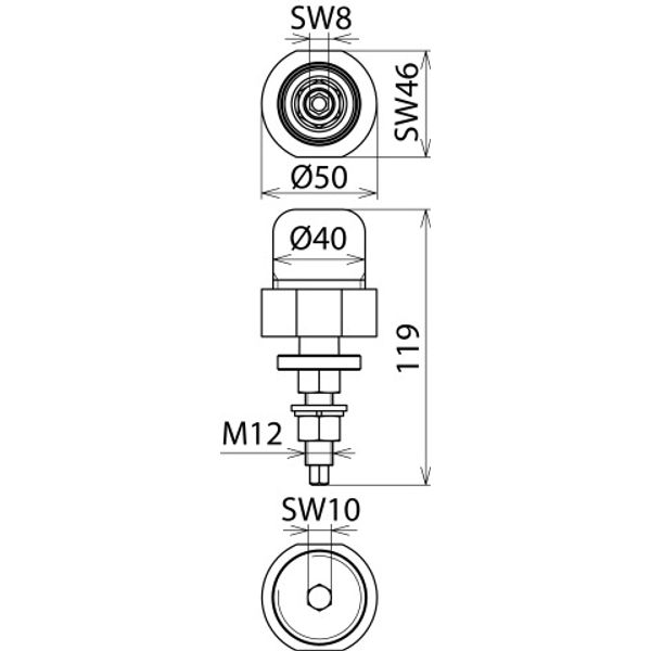 Adapter for SDS arrester f. mounting on overh. contact line masts w. b image 2