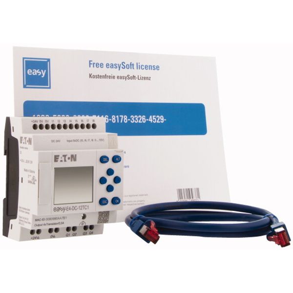 Starter package consisting of EASY-E4-DC-12TC1, patch cable and software license for easySoft image 4