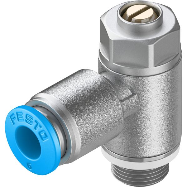 GRLZ-1/8-QS-6-D One-way flow control valve image 1