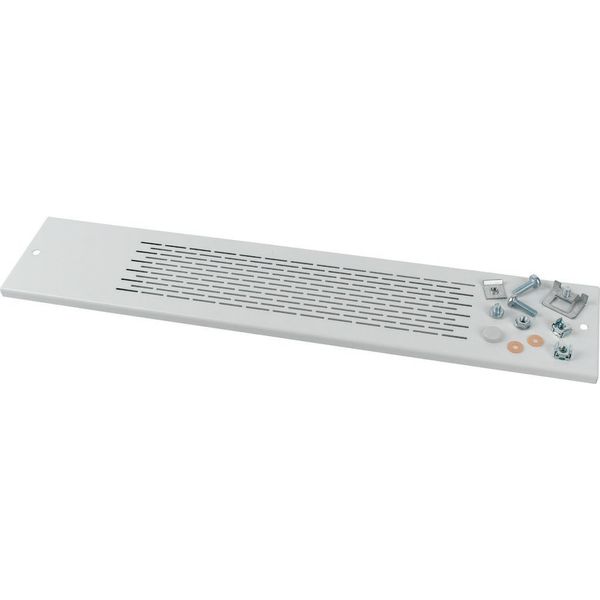 Front cover, +mounting kit, vertical, empty, HxW=100x425mm, grey image 4
