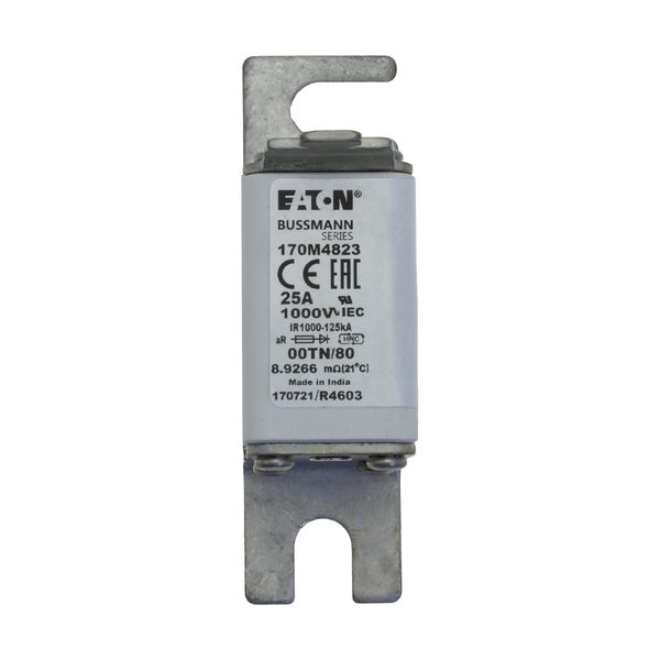 Fuse-link, high speed, 25 A, AC 1000 V, size 00, 30 x 47 x 98 mm, aR, DIN, IEC, single indicator image 8