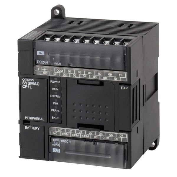 PLC, 24 VDC supply, 12 x 24 VDC inputs, 8 x relay outputs 2 A, 5K step image 1