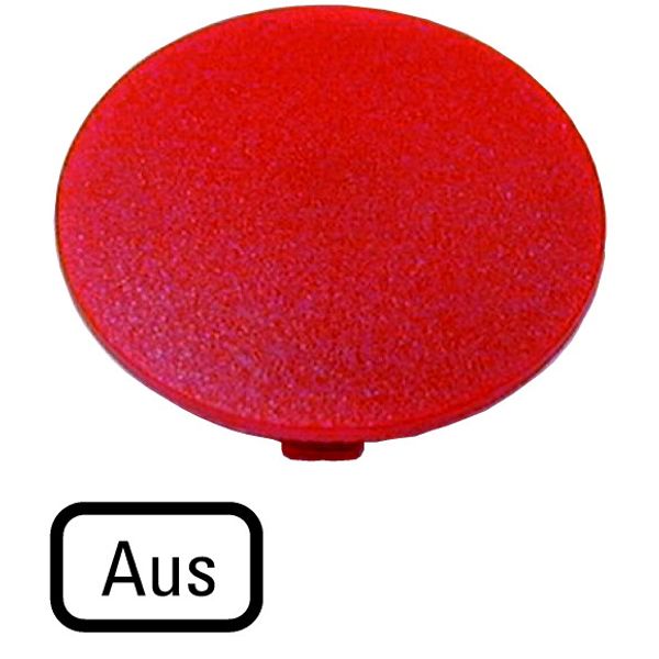 Button plate, mushroom red, OFF image 1