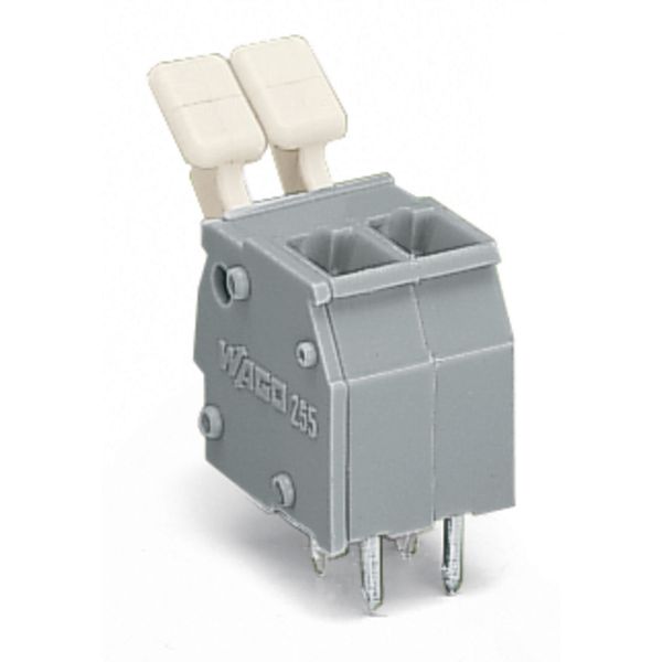 PCB terminal block finger-operated levers 2.5 mm² gray image 3