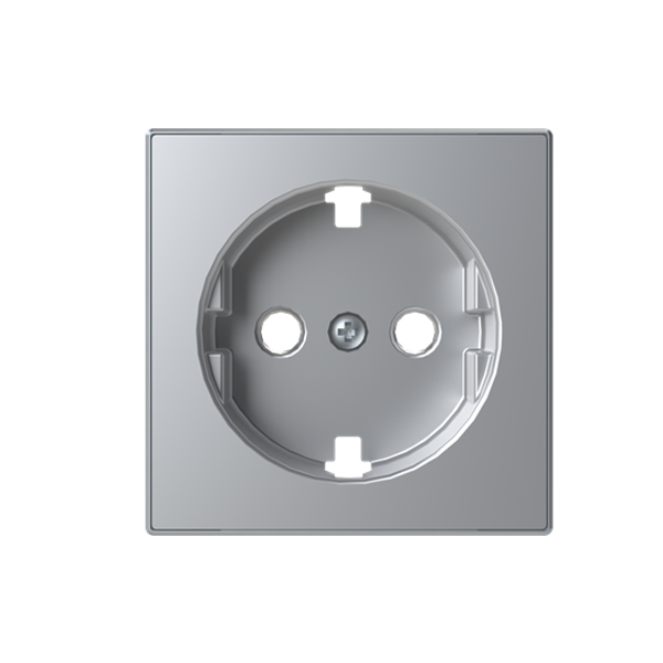 8588.9 PL Flat cover plate for Schuko socket outlet - Silver Socket outlet Central cover plate Silver - Sky Niessen image 4