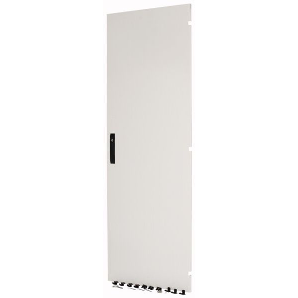 Section door, closed IP55, left or right-hinged, HxW = 2000 x 650mm, grey image 1