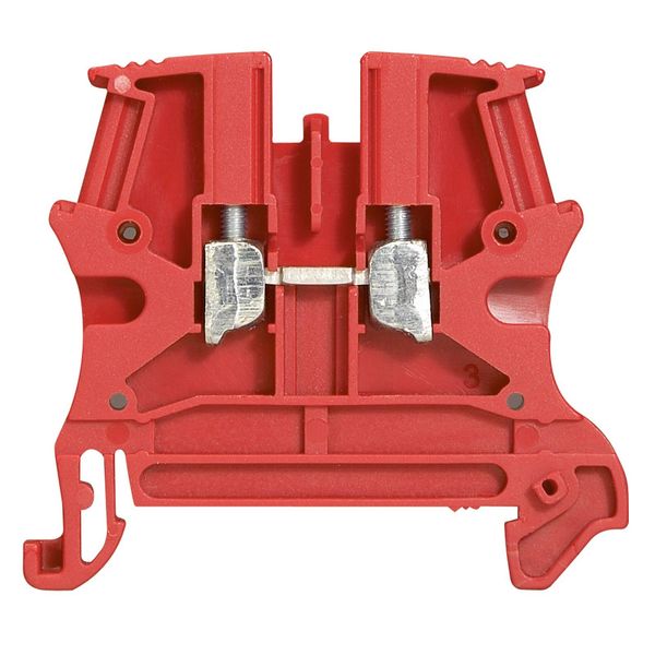 Terminal block Viking 3 - screw - 1 connect - 1 entry/1 outlet - pitch 6 - red image 1