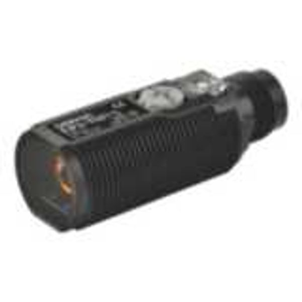 Photoelectric sensor, M18 threaded barrel, plastic, red LED, through-b image 1