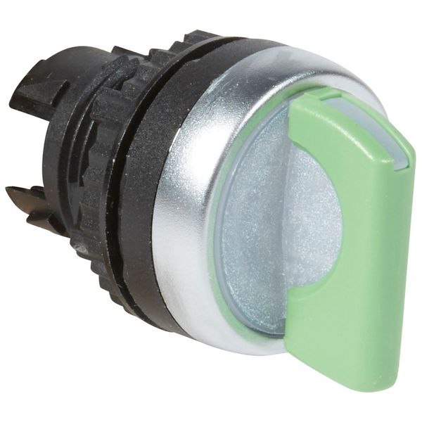Osmoz illuminated std handle selector switch - 3 stay-put positions 45° - green image 1