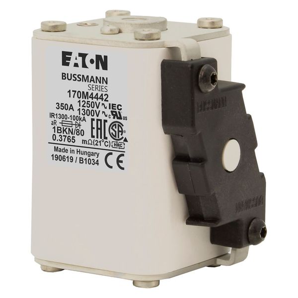 Fuse-link, high speed, 350 A, AC 1250 V, size 1, 53 x 69 x 80 mm, aR, IEC, UL, single indicator image 13