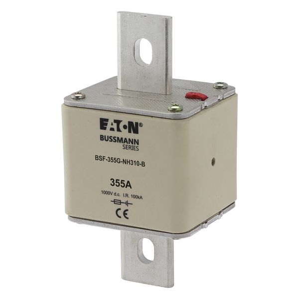 Fuse-link, high speed, 355 A, DC 1000 V, NH3, 71 x 76 x 150 mm, gBat, IEC, bolted connection image 9