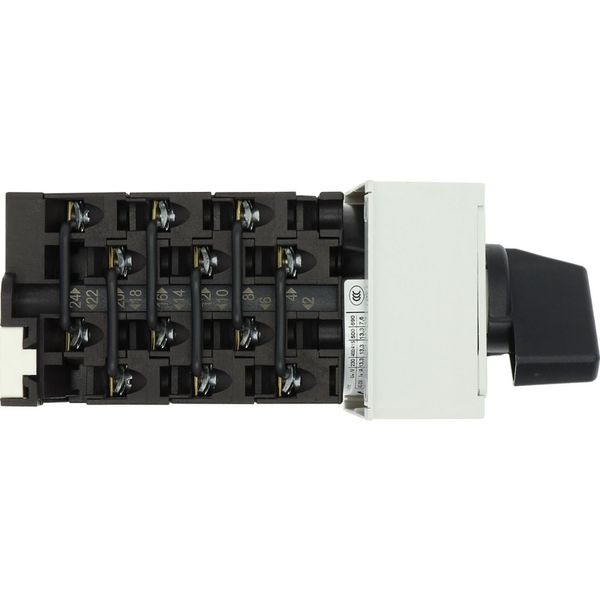 Changeoverswitches, T0, 20 A, service distribution board mounting, 6 contact unit(s), Contacts: 12, 90 °, maintained, Without 0 (Off) position, 1-2, D image 14