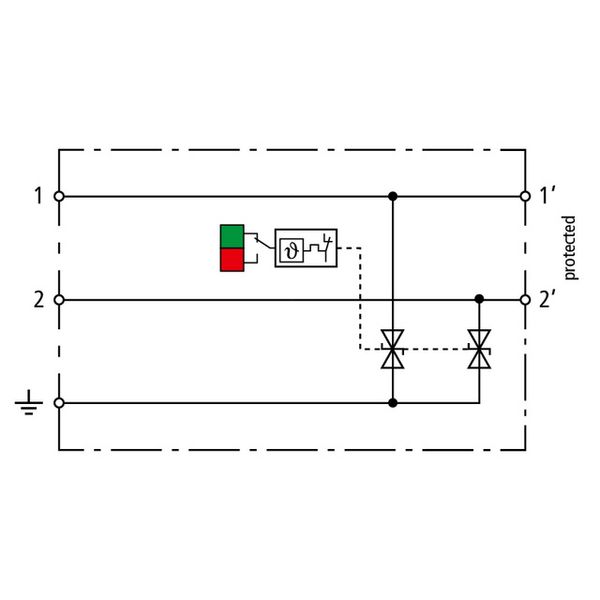 Compact surge arrester for 2 single lines BLITZDUCTORconnect with stat image 3