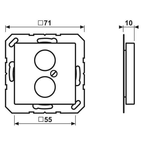 Centre plate f.Hifi socket A562SW image 4