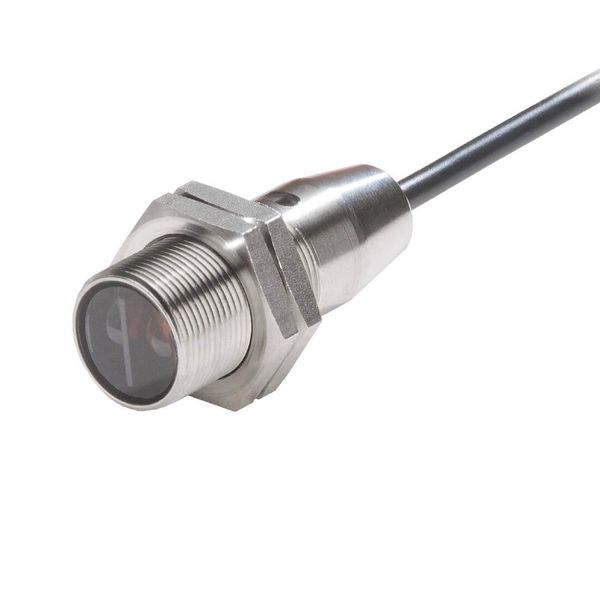 Photoelectric sensor, M18 threaded barrel, stainless steel, red LED, t image 2