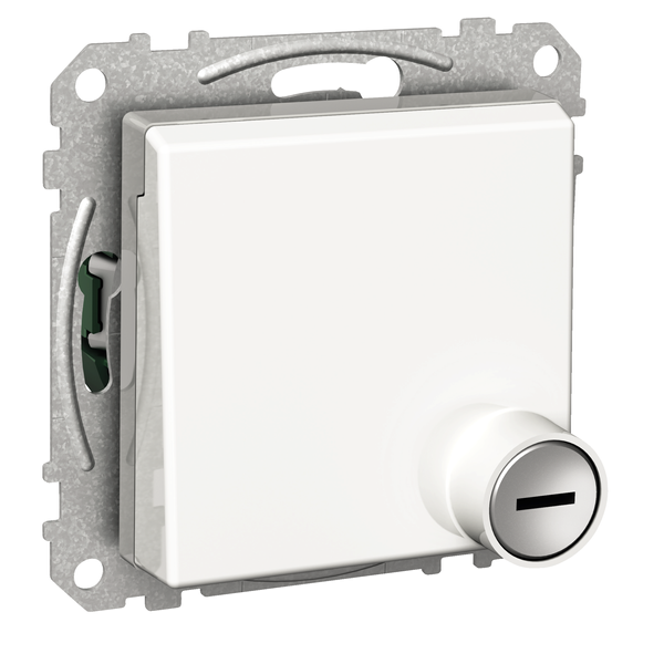 Exxact single socket-outlet with lid and key-lock screw white image 4