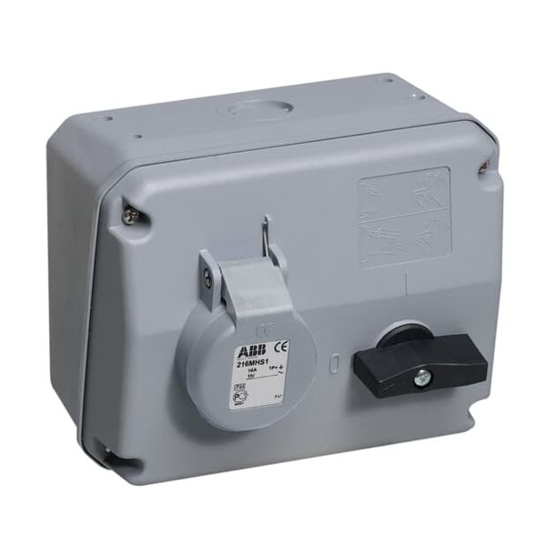 Industrial Switched Interlocked Socket Outlets, 2P+E, 16 A, Isol. Transformer V image 1