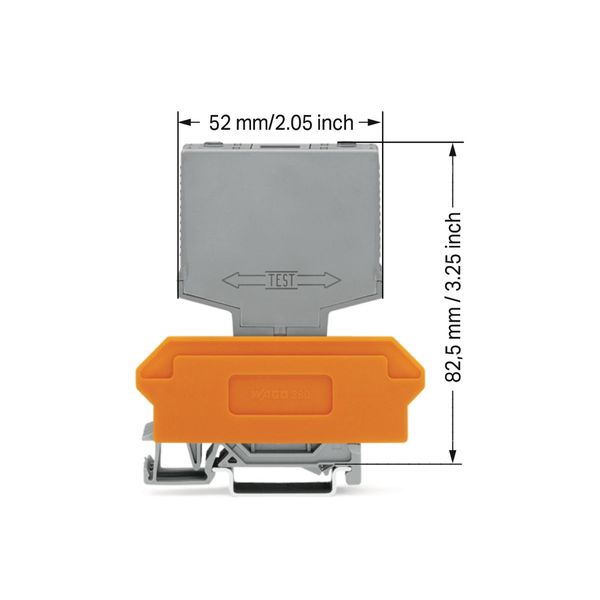 Relay module Nominal input voltage: 230 VAC 2 changeover contacts gray image 1