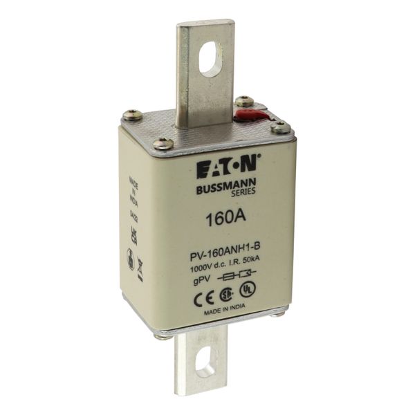 Fuse-link, high speed, 160 A, DC 1000 V, NH1, gPV, UL PV, UL, IEC, dual indicator, bolted tags image 23