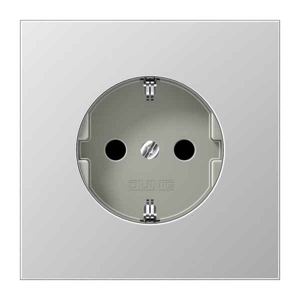 Abdeckung für SCHUKO® Steckdosen, Serie LS, Aluminium image 1
