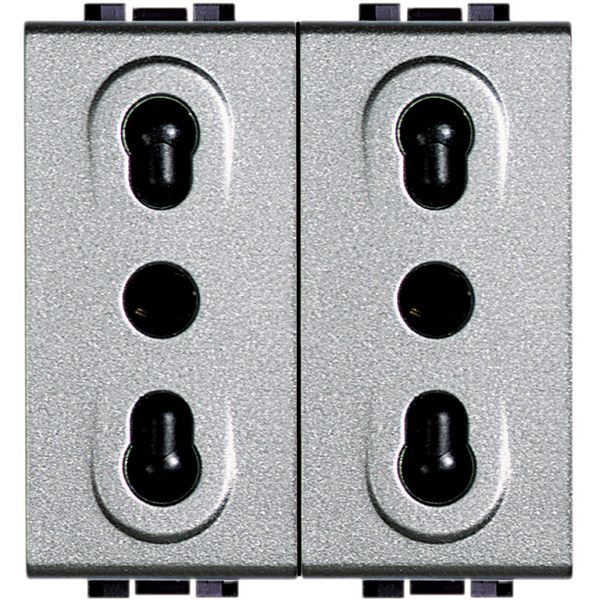 twin socket 2P+E 10/16A image 1