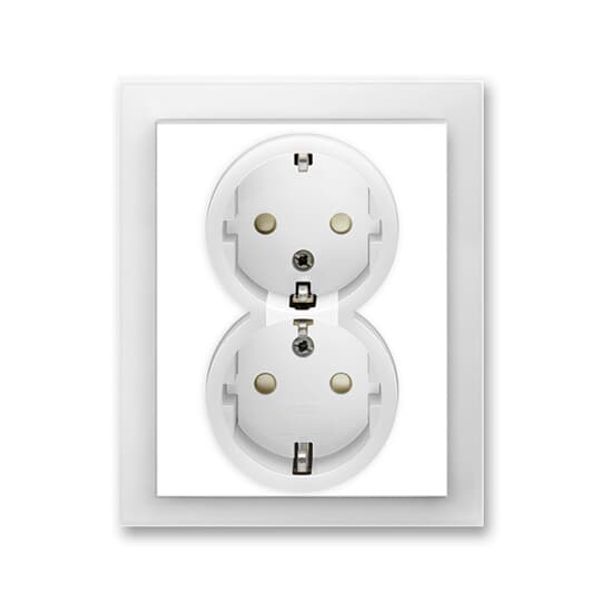5518-3029 B Double socket outlet with earthing contacts, with hinged lids ; 5518-3029 B image 2