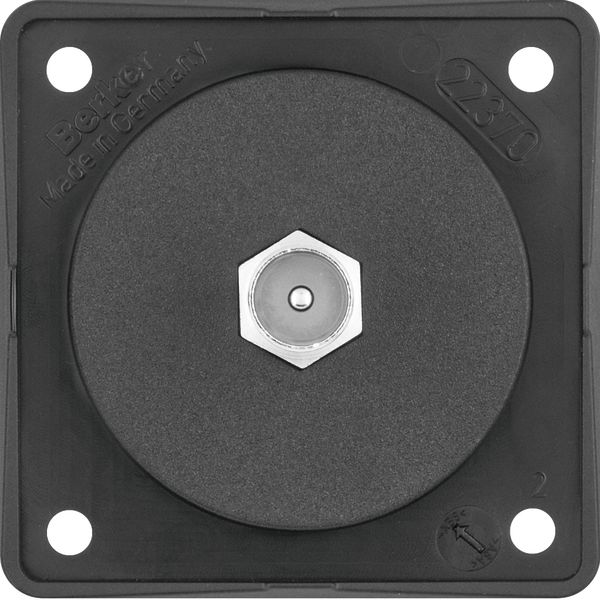 Integro Inserts-Aerial Connector Box TV Connection in F-System, Black  image 1