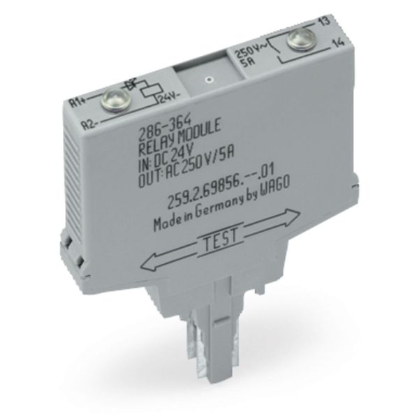 Relay module Nominal input voltage: 24 VDC 1 make contact gray image 1