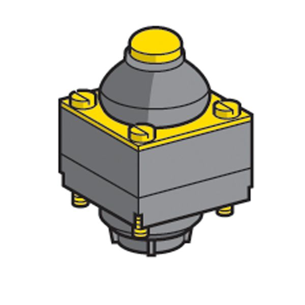 Limit switch head, Limit switches XC Standard, ZCKD, metal end plunger with boot image 1