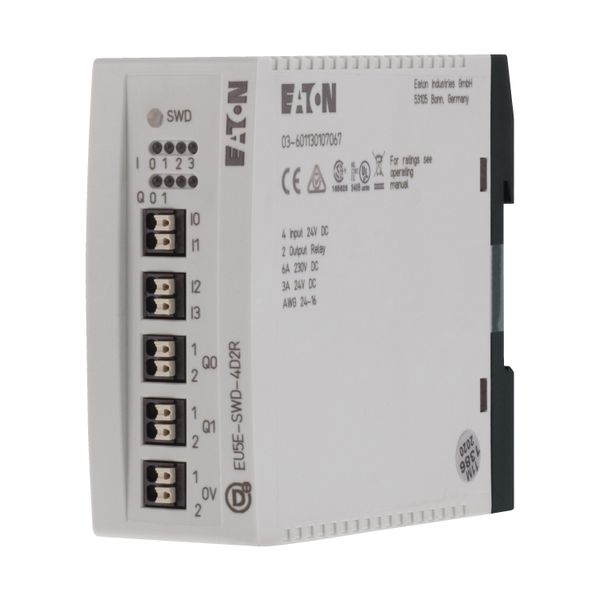 SWD I/O module, 24 V DC, 4 digital inputs, 2 digital relay outputs 3 A image 6
