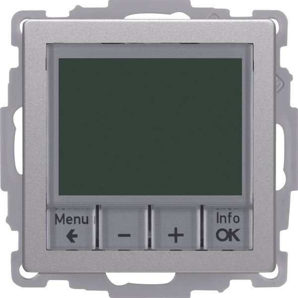Thermostat, NO cont., w. centre plate, time-controlled, Q.x, alu velve image 1