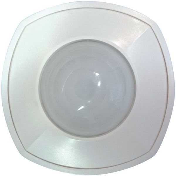 Ceiling motion detector, 360 degrees, pure white image 1