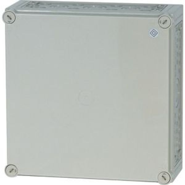 Insulated enclosure, +knockouts, RAL7035, HxWxD=375x375x150mm image 4