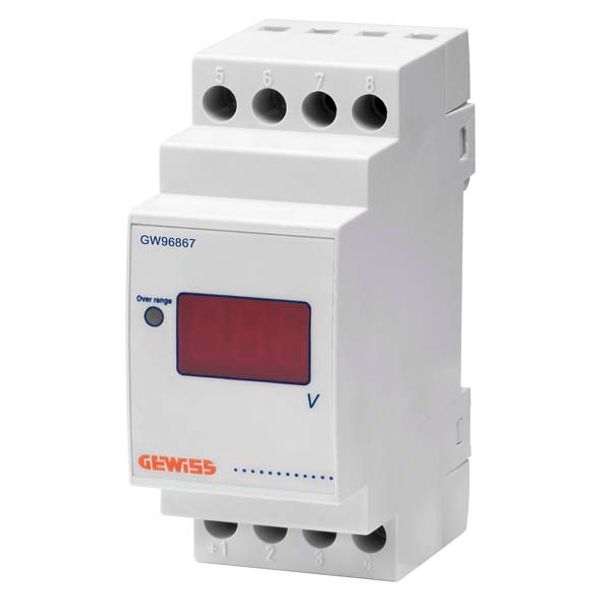 DIGITAL VOLTMETER WITH DIRECT CONNECTION - 0/500V - 2 MODULES image 1