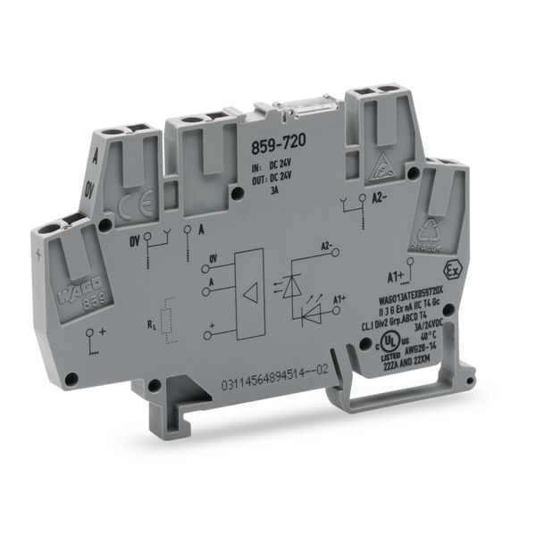 859-720 Optocoupler module; Nominal input voltage: 24 VDC; Output voltage range: 0 … 24 VDC image 1