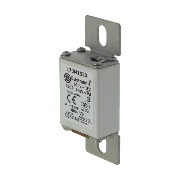 Fuse-link, high speed, 200 A, AC 690 V, size 000, 24 x 36 x 96 mm, aR, IEC, visual indicator image 6